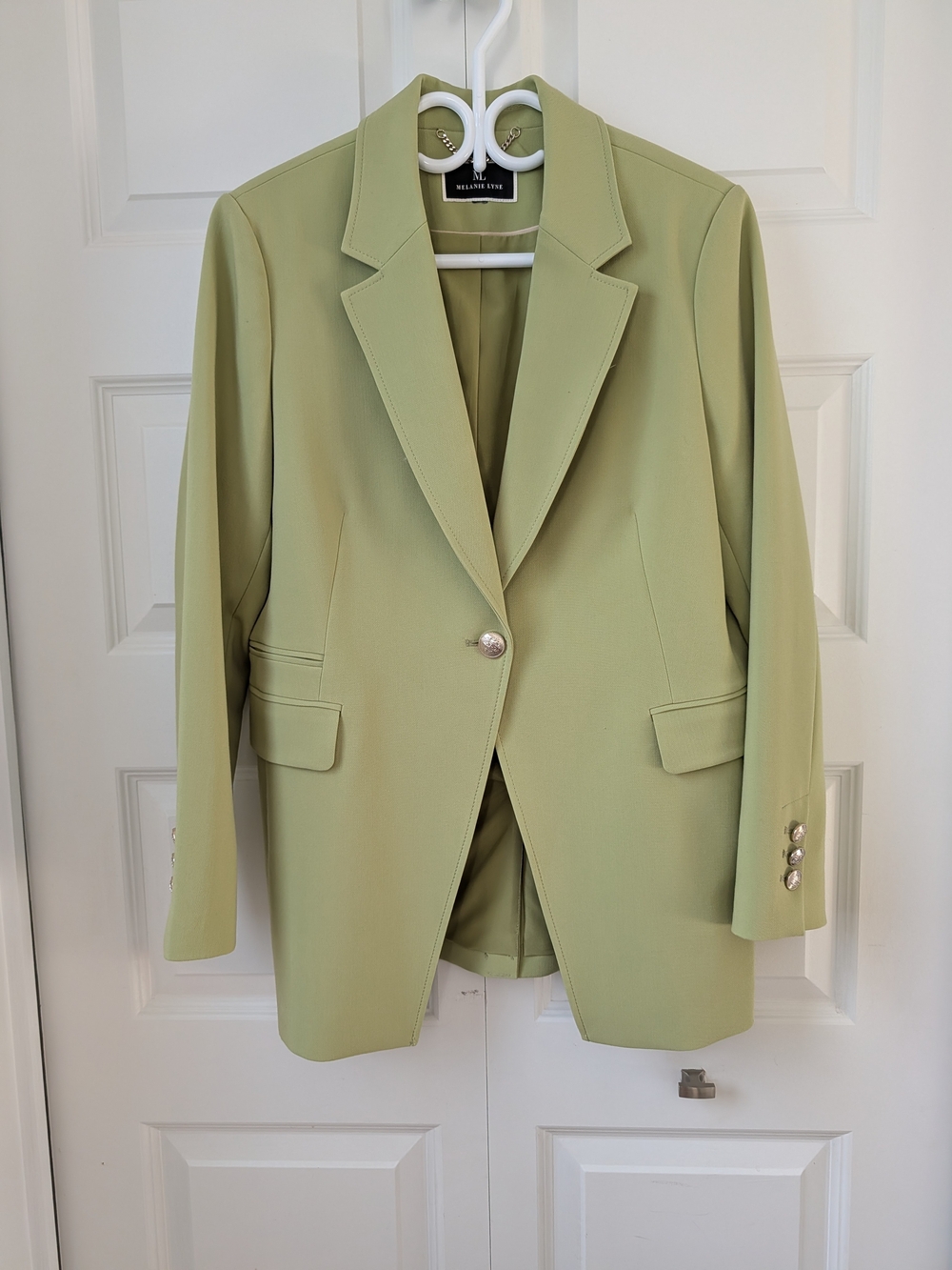 Melanie lyne Pistachio Single-Button Tailored Blazer